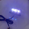 MK-114 2pcs Plane Frame CNC Aluminum Alloy LED Taillights Motorcycle License Plate Light(Black)