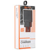 LZ-728 2 in 1 18W QC 3.0 USB Interface Travel Charger + USB to 8 Pin Data Cable Set, EU Plug, Cable Length: 1m(Black)