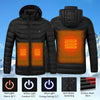 Winter Smart Electric Heating Hooded Jacket, Size:M(Black)