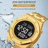 SKMEI 2043 Multifunctional Muslim Worships Compass Digital Wrist Watch(Gold+Black)