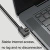 Up Bend 0.5m Cat 8 10G Transmission RJ45 Male To Female Computer Network Cable Extension Cable(Black)