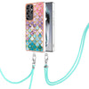 For Samsung Galaxy S25 Ultra 5G Electroplating Pattern IMD TPU Shockproof Case with Neck Lanyard(Colorful Scales)