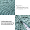 Home Wool Knitted Pillowcase, Colour: Lake Green, Size: 45 x 45 cm