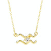 Zodiac Pattern Pendant Clavicle Chain Zodiac Diamond Necklace(N2204-11)