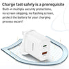 Yesido YC46 PD20W USB-C / Type-C + USB Travel Charger with 1m Type-C to 8 Pin Cable, UK Plug(Black)