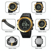 Shimei 2096 Multifunctional Men 50M Waterproof Compass Noctilucent Digital Wrist Watch(Silver)