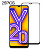 For Vivo Y20 25 PCS Full Glue Full Screen Tempered Glass Film