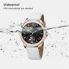 M6009 Glitter Leather Strap Fashion Smart Watch for Women, Support Heart Rate Monitoring & Pedometer & Sleep Monitoring & Calories(Silver)