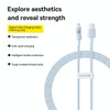 Baseus Gem Transparent 2.4A USB to 8 Pin Fast Charging Data Cable, Length:1m(Blue)