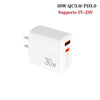PD31 30W USB-C / Type-C + USB-A Charger with Type-C+8 Pin 2-in-1 Data Cable, US Plug(White)