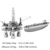 3D Metal Assembly Model Train Drilling Cruise DIY Puzzle, Style: Oil Drilling and Cruise Set