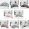 2pcs Children Neck Headrest Comfortable Shoulder Cover Car Neck Guard Pillow(Blue Gray Strip)