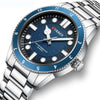 Curren 8450 Business Sports Steel Strap Men Quartz Watch, Color: White Shell Blue
