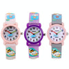 JNEW A335-86192 Children 3D Silicone Cute Cartoon Scheming Cat Waterproof Quartz Watch( Purple)