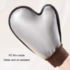 Anointing Gloves Quickly Rub Body Lotion Tool Apply Sunscreen Essential Oil Flocking Massage Gloves, Style: Large1 Black