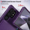 For Samsung Galaxy S25 Ultra 5G Vertical Flip Card Bag Holder Leather Phone Case(Purple)