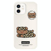 For iPhone 11 Skin Feeling Jelly TPU Hybrid PC Phone Case(Leopard Bear White)