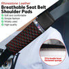 Car Leather Seat Belt Cover Shoulder Pads with Bling Diamonds 6.5x23cm(Black)