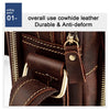 6050 Crazy Horse Texture Genuine Leather Crossbody Bag for Men(Coffee)