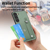 For Samsung Galaxy S25 Ultra 5G Wristband Kickstand Wallet Back Phone Case with Tool Knife(Blue)