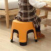 Household Bathroom Row Stools Plastic Stools Thickened Low Stools Square Stools Small Benches, Colour: Maple Yellow Adult