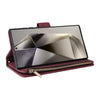 For Samsung Galaxy S25 Ultra 5G Multifunctional Frosted Zipper Wallet Leather Phone Case(Coffee)