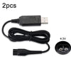 2pcs A00390 4.3V USB Charger Power Cord for PHILIPS Shaver RQ310 S510 YQ300 S100