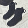 A1 Autumn and Winter Knitted Wool Fleece Thickened Non-slip Boots, Size: 39(Black)