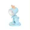 Mini Table Lamp Desktop DIY Ornaments Folding Night Light(Rabbit Blue)