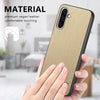 For Samsung Galaxy A26 Twill Fabric Leather Skin Back Phone Case(Khaki)