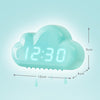 1966 Cute Cloud Shape Voice-activated LED Bedside Alarm Clock(Blue)