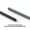 2 PCS / Set Stoyobe Silicone Protective Case Cover For Apple Pencil Pro / 2(Midnight Blue+Black)