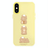 For iPhone XS Max Skin Feeling Jelly TPU Hybrid PC Phone Case(Bread Bear Yellow)