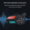KUQIBAO Motorcycle Helmet Waterproof Bluetooth Headset With Light(Hard Microphone)