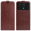 For Xiaomi Redmi K70 R64 Texture Single Vertical Flip Leather Phone Case(Brown)