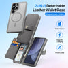 For Samsung Galaxy S25 Ultra 5G DUX DUCIS Lawa Series 2 in 1 Wallet Zipper Detachable MagSafe Phone Case with Lanyard(Grey)