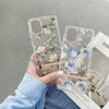 For Samsung Galaxy S22 Ultra 5G Translucent Plating Flower Phone Case(Po-phase Flowers)