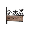 A20-AL1899  Country Pastoral Iron Birds Welcome Doorplate Wall Decoration Photography Props
