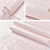 Simple Non-Woven Fabric Bedroom Living Room Plain Wallpaper Self-Adhesive 3D Stereo Imitation Diatom Mud Wallpaper, Specification: 0.53 x 3 Meters(714-3 Light Pink)