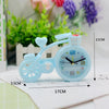 Bicycle-shaped Desktop Alarm Clock Student Gifts(Grass Green)