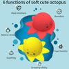 Double Expression Flip Dolls Octopus Silicone Unzip Toys, Height: 4.9cm(Yellow)