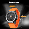 NORTH EDGE EVOQUE2 Outdoor Waterproof Solar Charging Sports Watch(Orange)