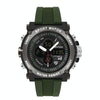 SANDA 3107 Dual Digital Display Luminous Alarm Clock Men Outdoor Sports Electronic Watch(Army Green)