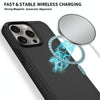 For iPhone 14 Pro Shockproof MagSafe Armor PC Hybrid TPU Phone Case(Black)