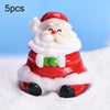 5pcs Christmas Cute Micro Landscape DIY Bonsai Decoration Snowscape Ornament, Style: No.14 Santa Claus