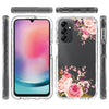For Samsung Galaxy A24 5G / 4G Transparent Painted Phone Case(Pink Rose)