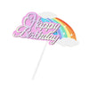 20pcs Birthday Party Cake Toppers Baking Cake Ornament Flags Dessert Decoration, Style: Rainbow 4