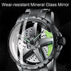 BINBOND D002 Car Hub Dial Multifunctional Waterproof and Wear-resistant Men's Watch(White Net-White-Red)