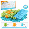 85 in 1 DIY Tent Toy Assembling Play House DIY Children Tent Building Toy( Round-Green)