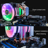 EVESKY 600 Desktop Computer 4 Copper Tube Mute CPU Cooling Fan, Color: Color Single Fan